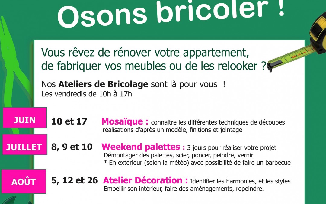 Découvrez l’Agenda de l’été de la Bricothèque !